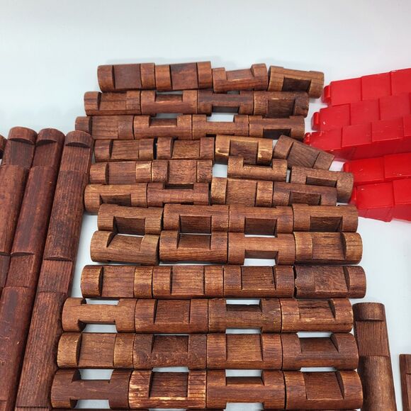 Lot of Vintage Lincoln Logs Parts Replacement Log Pieces Roof Trusses - Picture 5 of 15